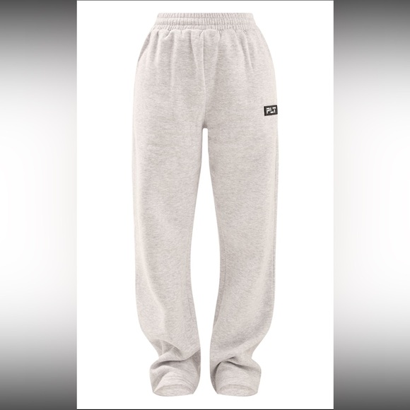 PrettyLittleThing Pants - PLT Gray Sweatpants